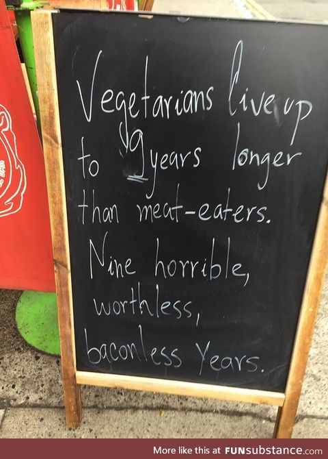 Vegetarian-bating sign, Dublin