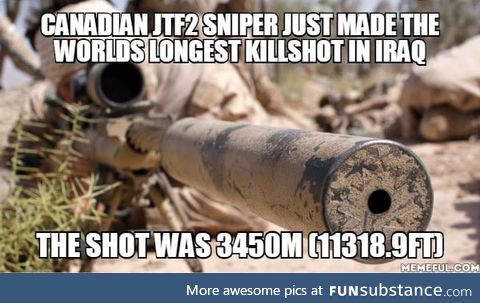 Canadian elite special forces sniper makes impossible killshot