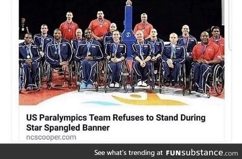 US team refuses to stand during anthem