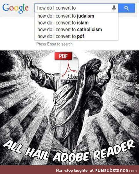 All hail adobe reader