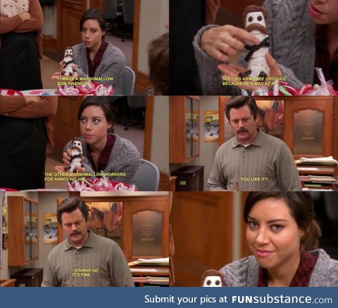 Marshmallow ron swanson