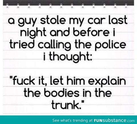 Bad luck car thief