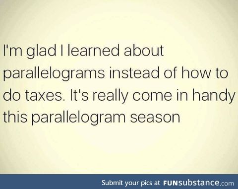 Parallelogram Season is upon us!