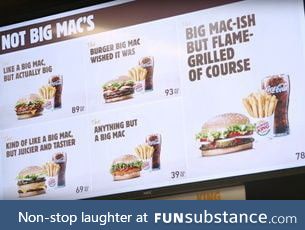 McDonald's lost the right to trademark the "Big Mac" within the EU so