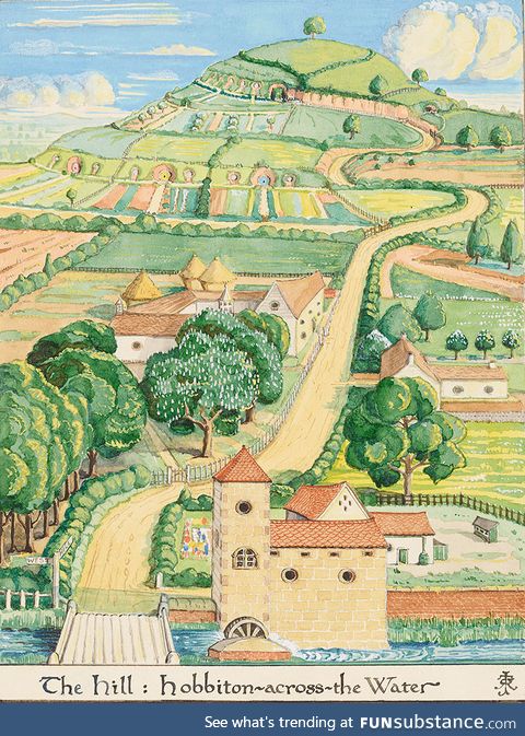 The Hobbiton Drawn by J.R.R. Tolkien Himself