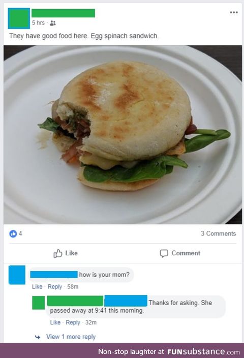 Hospital food reviews