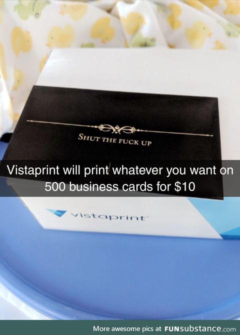 Thank you Vistaprint