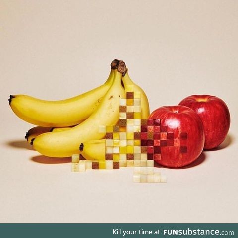 Real life pixelated art by Yuni Yoshida