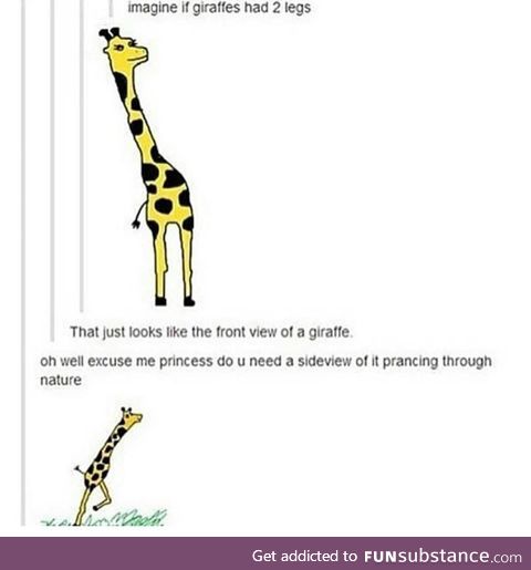 2 legged giraffe