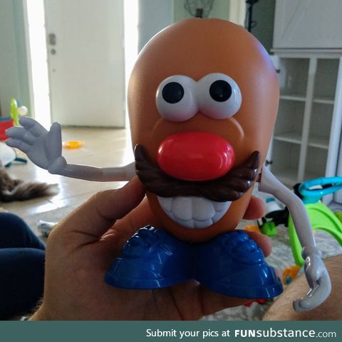 Upside down Mr. Potato Head looks just like Steve Harvey