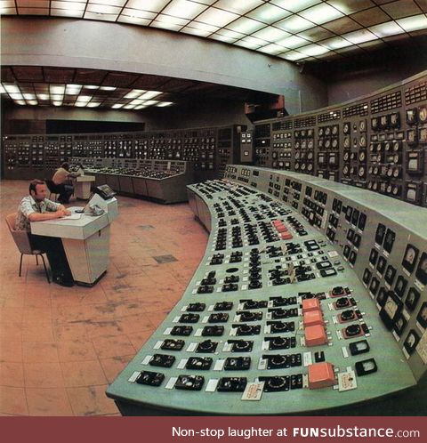 A soviet era power plant control room