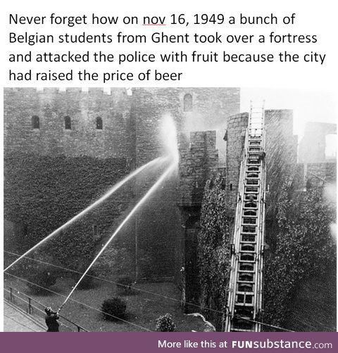 69 years ago, Belgian students showed us how important beer is