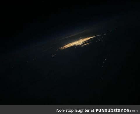 Las Vegas from the c*ckpit of a 737-700, roughly 90 miles from the city