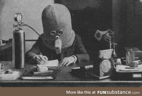 The Isolator helmet was used to help the wearer focus by rendering the wearer deaf,