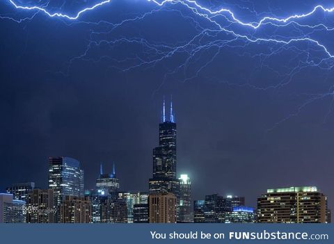 Lightning over Chicago