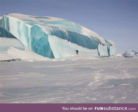 Ice wave on Lake Huron, Michigan