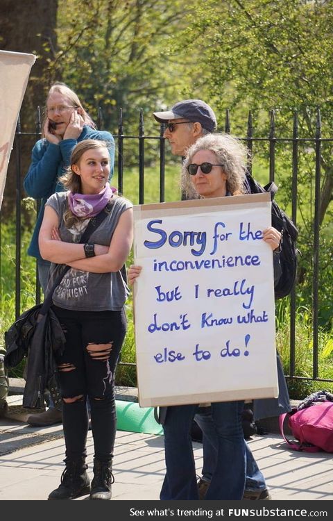 The most polite protester ever, London