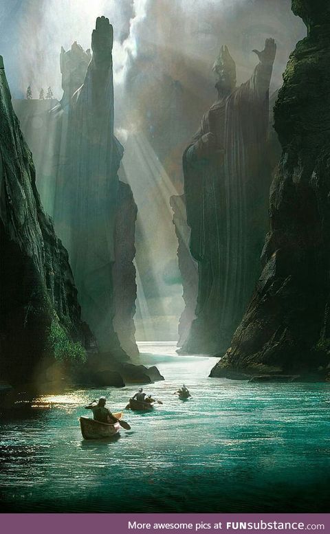 Argonath at Anduin River