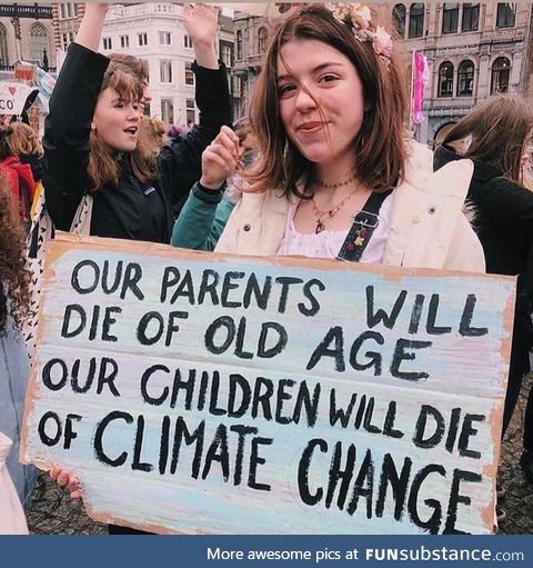 Great message from teens about climate change. Sad but true