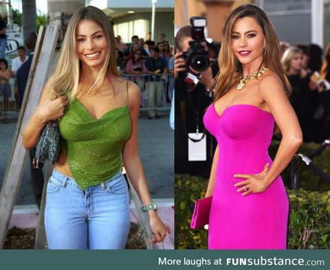 Sofia Vergara 20 years apart, 1996, 2016