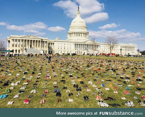 A pair of shoes for every child killed by gun violence since Sandy Hook