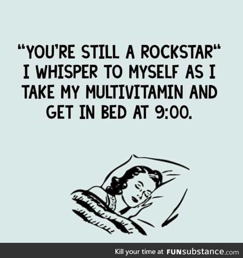 Rockstars need sleep, also