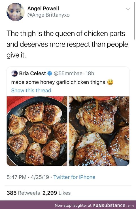 Eat more chicken thighs