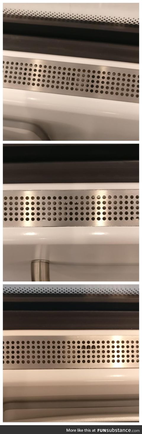 Patterns on the air vents from the new trains in Sweden