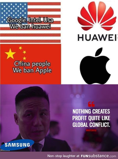 Apple vs huwaii vs samsung