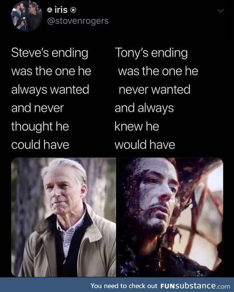 Steve's ending Tony's ending