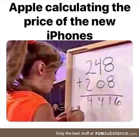 Guess Apple need a Math tutoring