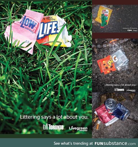 Anti-littering poster from Canada