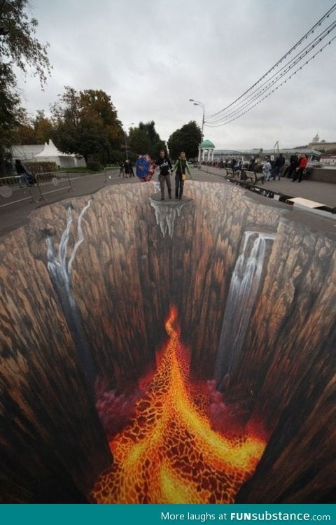 Terrifying, but mind-blowing street art