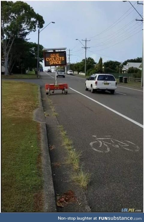 Cyclists need space too you know