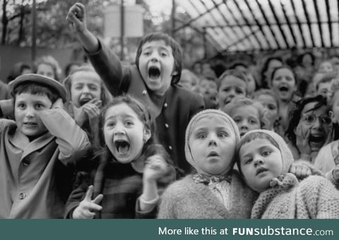 Children at a Puppet Show. Paris, 1963