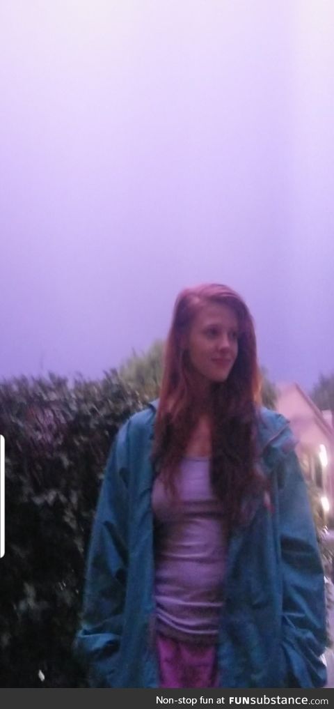 This picture was taken around midnight during a flash of lightening