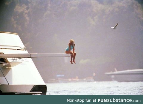 Princess Diana in Italy 1997. Lovely lady, lovely place, but you can see the loneliness !