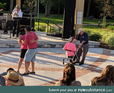 This old man still dancing with his wife of 63 years