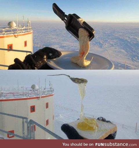 Breakfast in Antarctica is something else