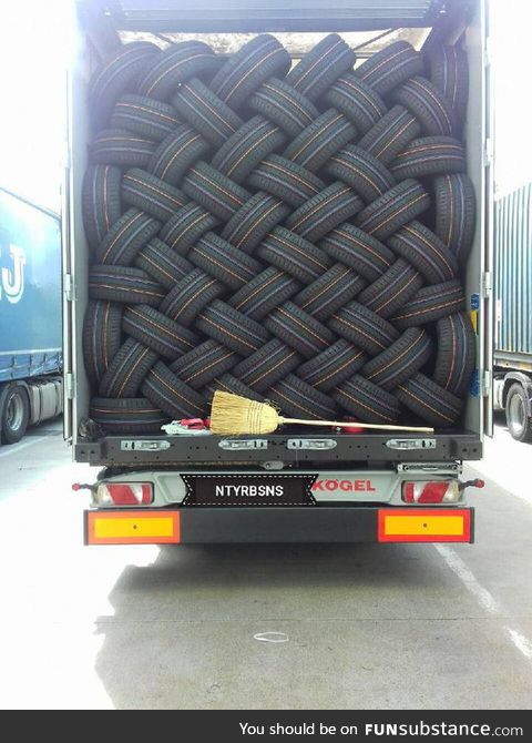 This is how to use every bit of space when transporting tires