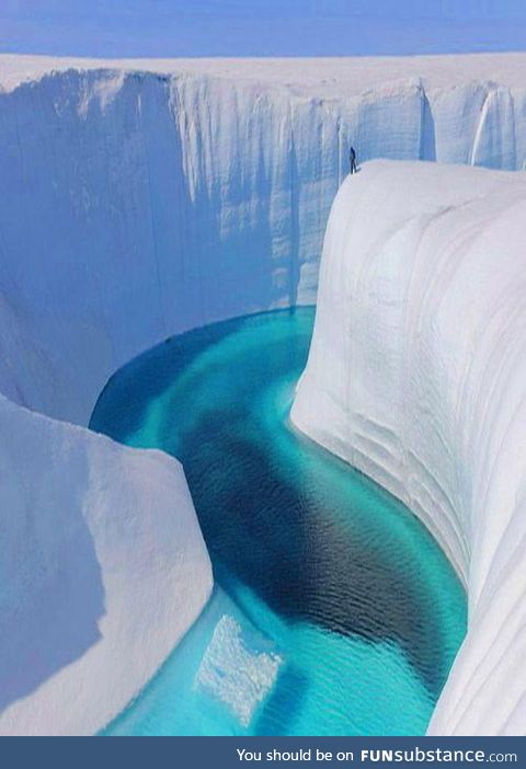 Ice canyon in Greenland