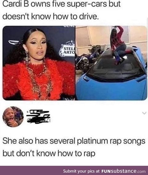 Super Cardi B car