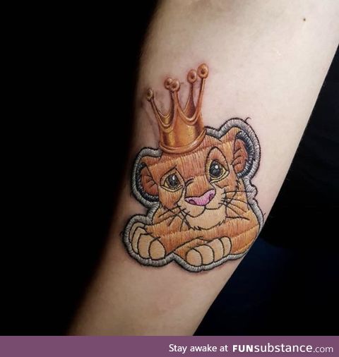 Embroidery tattoo just can't wait to be king