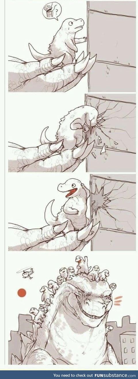 Wholesome godzilla ;)