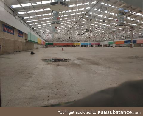 This is what an empty supermarket looks like