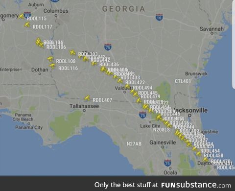 This is what it's like when an entire fleet of  aircraft evacuate