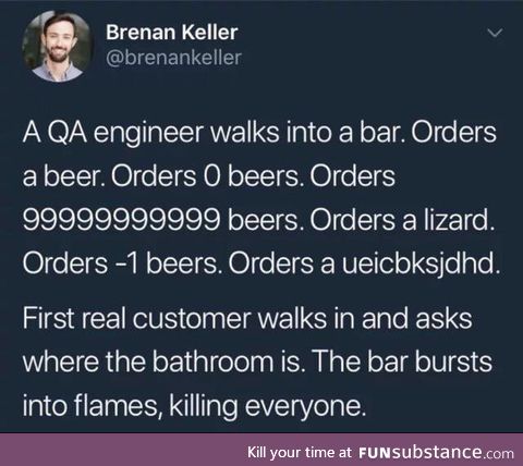 A QA engineer walks into a bar