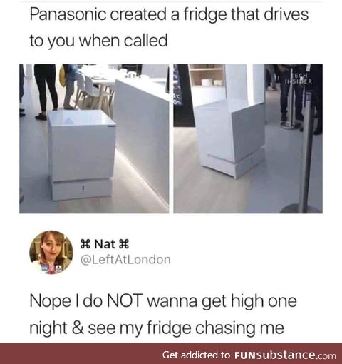 That fridge best stay where it is