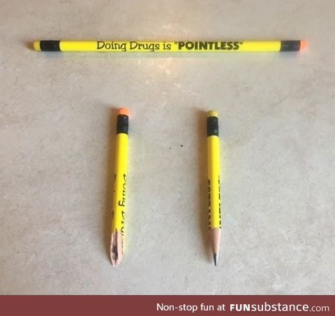 Somebody was on drugs making this pencil