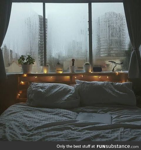 Nothing is better than the sound of heavy rain while you are falling asleep